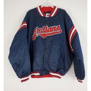 Cleveland Indians Blue Starter Bomber Jacket 2XL